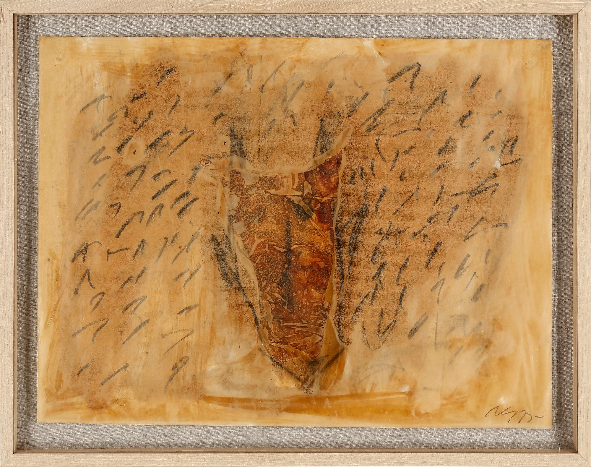 ARAMIS NEY, blandteknik på smörpapper, signerad.