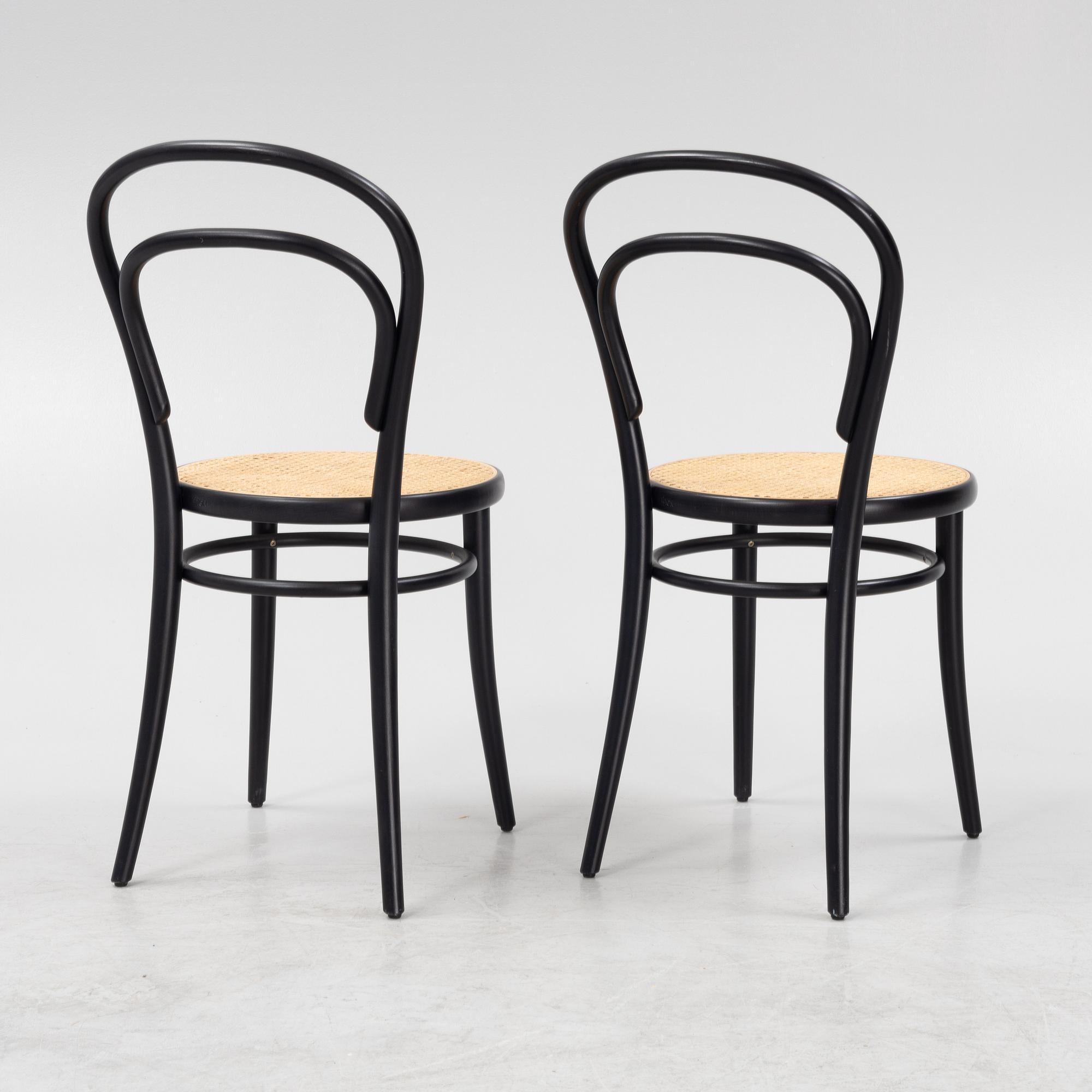 Six model 14 chairs, Ton, 21st century.
