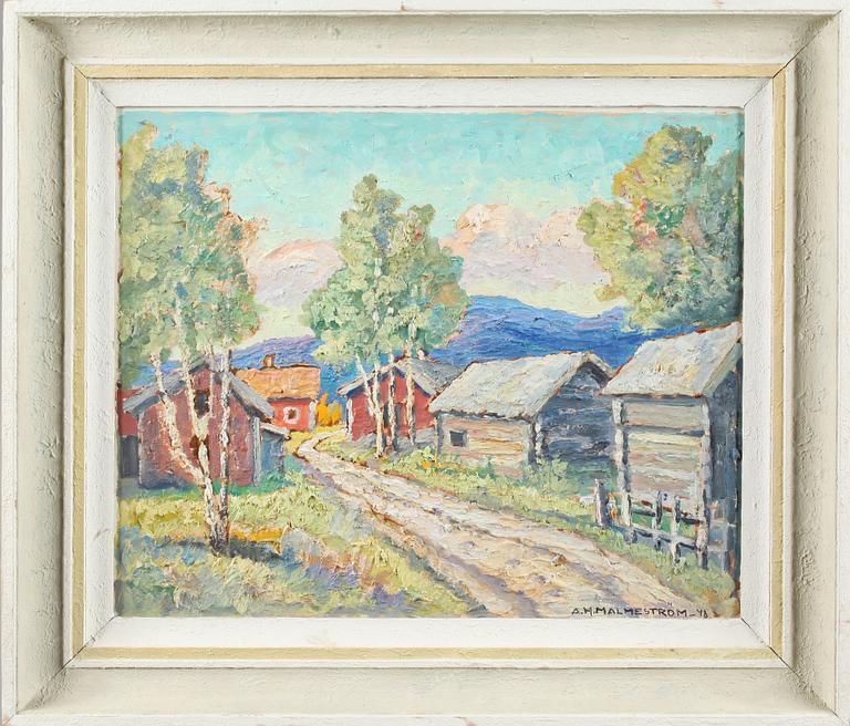 AKKE HUGH MALMESTRÖM, olja på pannå, signerad och daterad -48.