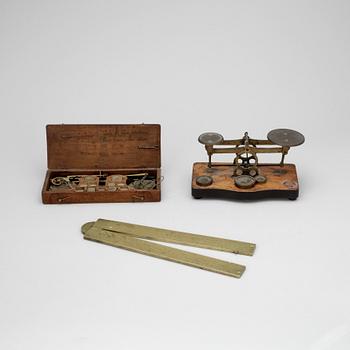 MÄTINSTRUMENT samt 3 VÅGAR, 17/1800-tal.