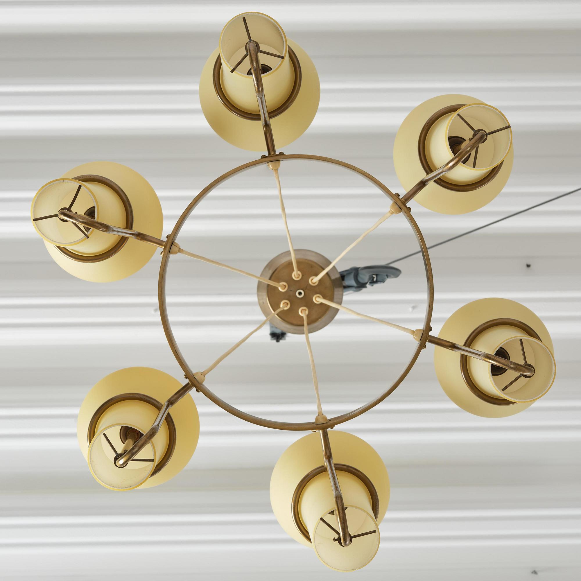 Hans-Agne Jakobsson, a rare ceiling lamp, Hans-Agne Jakobsson AB, Markaryd, 1950s.