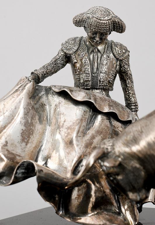 FIGURGRUPP, silver, trol Spanien, 1900-talets andra hälft.