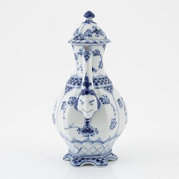 A full lace porcelain coffee pot, 'Musselmalet", Royal Copenhagen, Denmark.