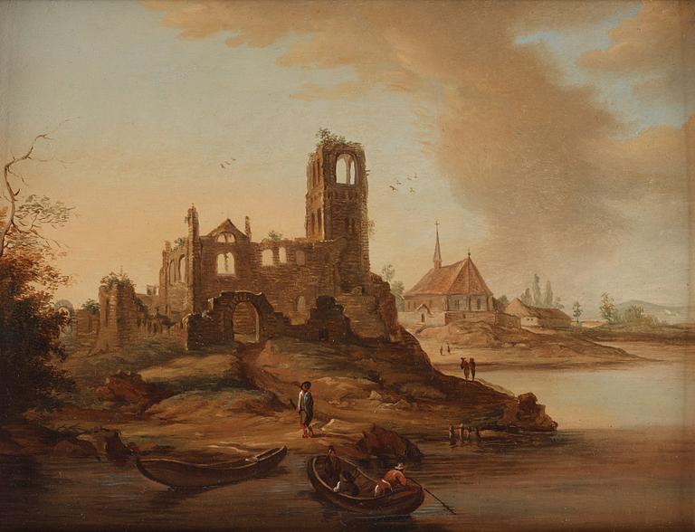 Johan Sevenbom, Landscape with the ruins of a church.