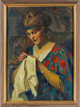 Emil Christian Rosenstand · EMIL CHRISTIAN ROSENSTAND, akvarell, signerad och daterad 1920.