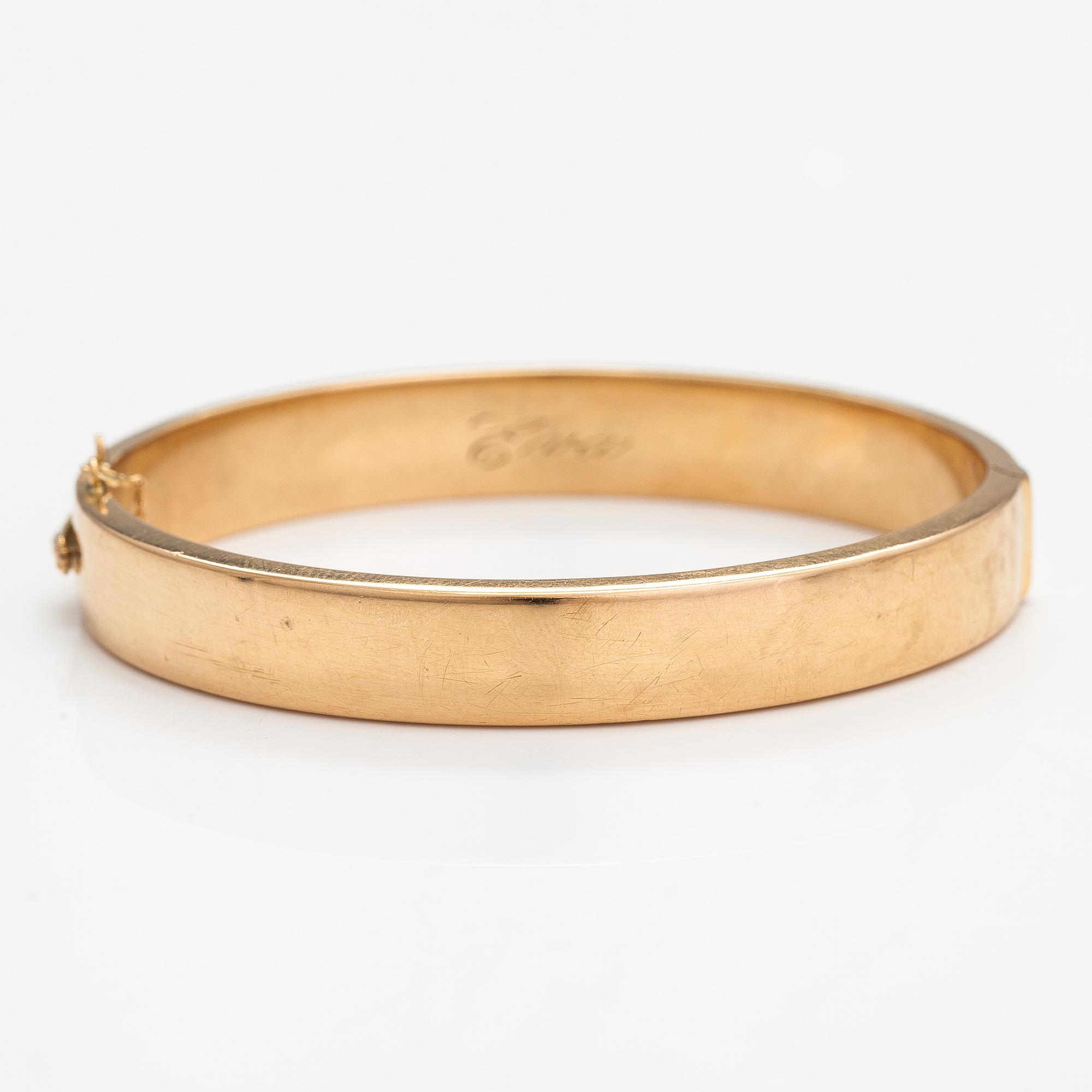 Armband, 14K guld. Kultateollisuus, Åbo 1956.