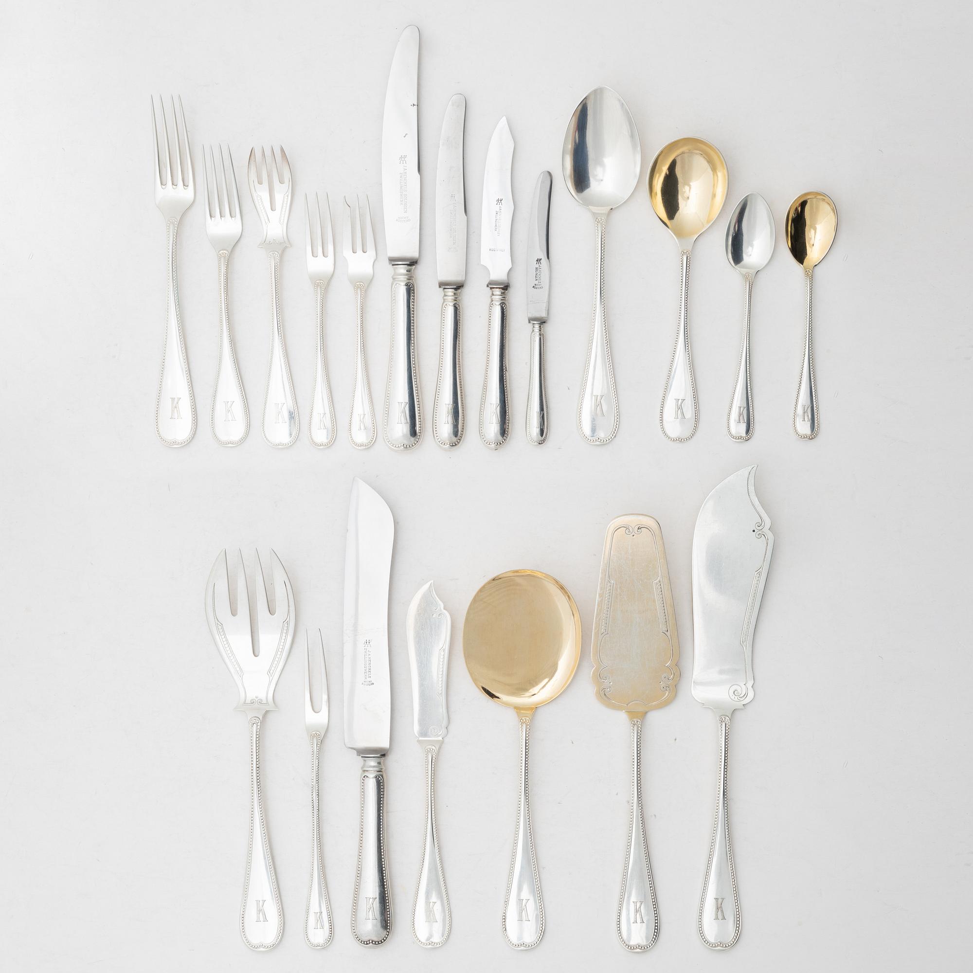 Bestickuppsättning, 80 delar, silver, Tyskland, 1900-tal.