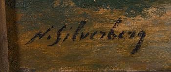 NIKOLAI SILFVERBERG (JAKOLEFF), olja på skiva, signerad.