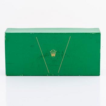 ROLEX 1962-1963, ibox, paper box marked '1500 Stahl', certificate etc,and an old  Rolex leather strap.