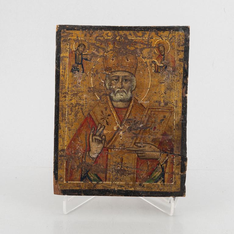 Icon, Russia, 19th century, St Nicholas.