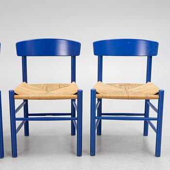 Børge Mogensen, four 'J 39' chairs, Kvist Møbler A/S, Denmark.