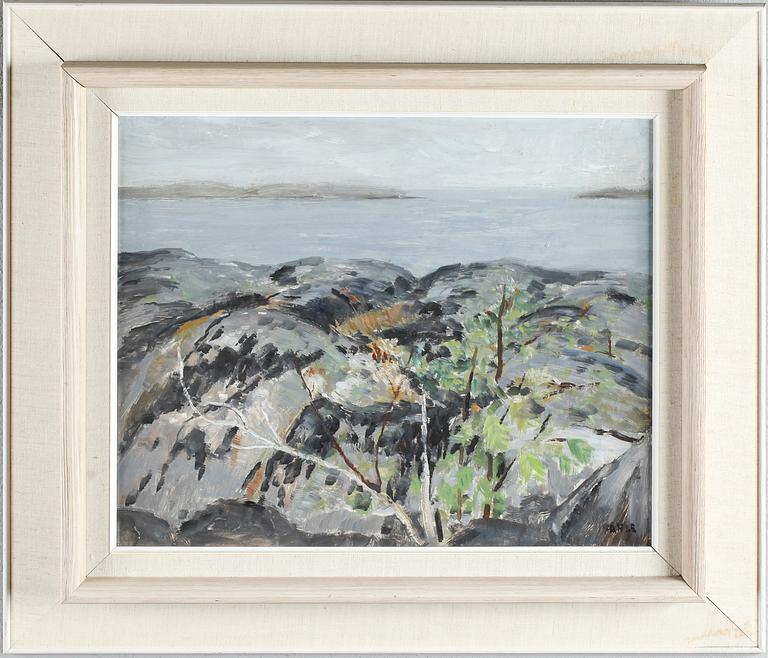 GUSTAF ADOLF FAHLE, olja på pannå, signerad.