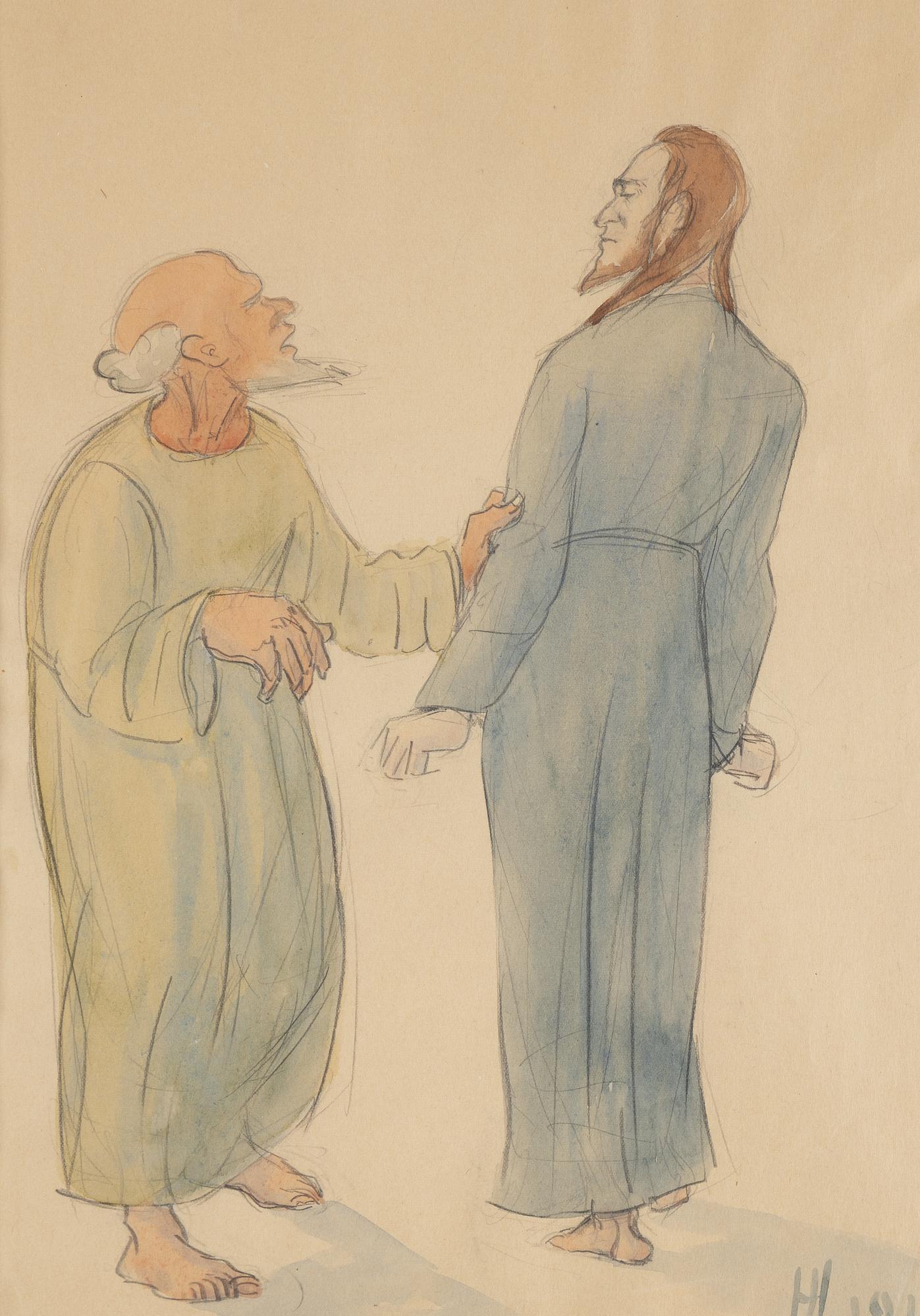 Harriet Löwenhjelm, watercolour, signed and dated 1911.