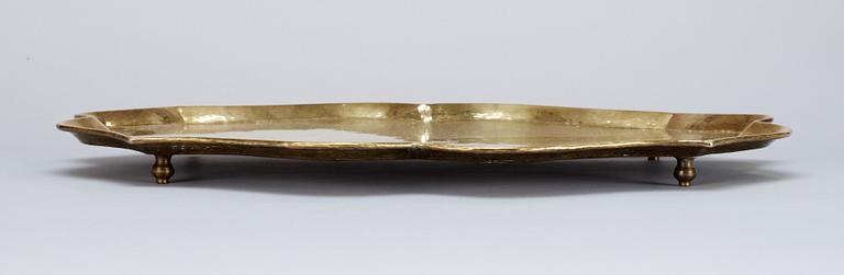 A 19/20th century brass tray.