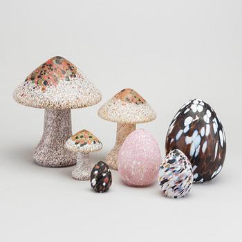 MONICA BACKSTRÖM, skulpturer, 7 st, glas, Boda.