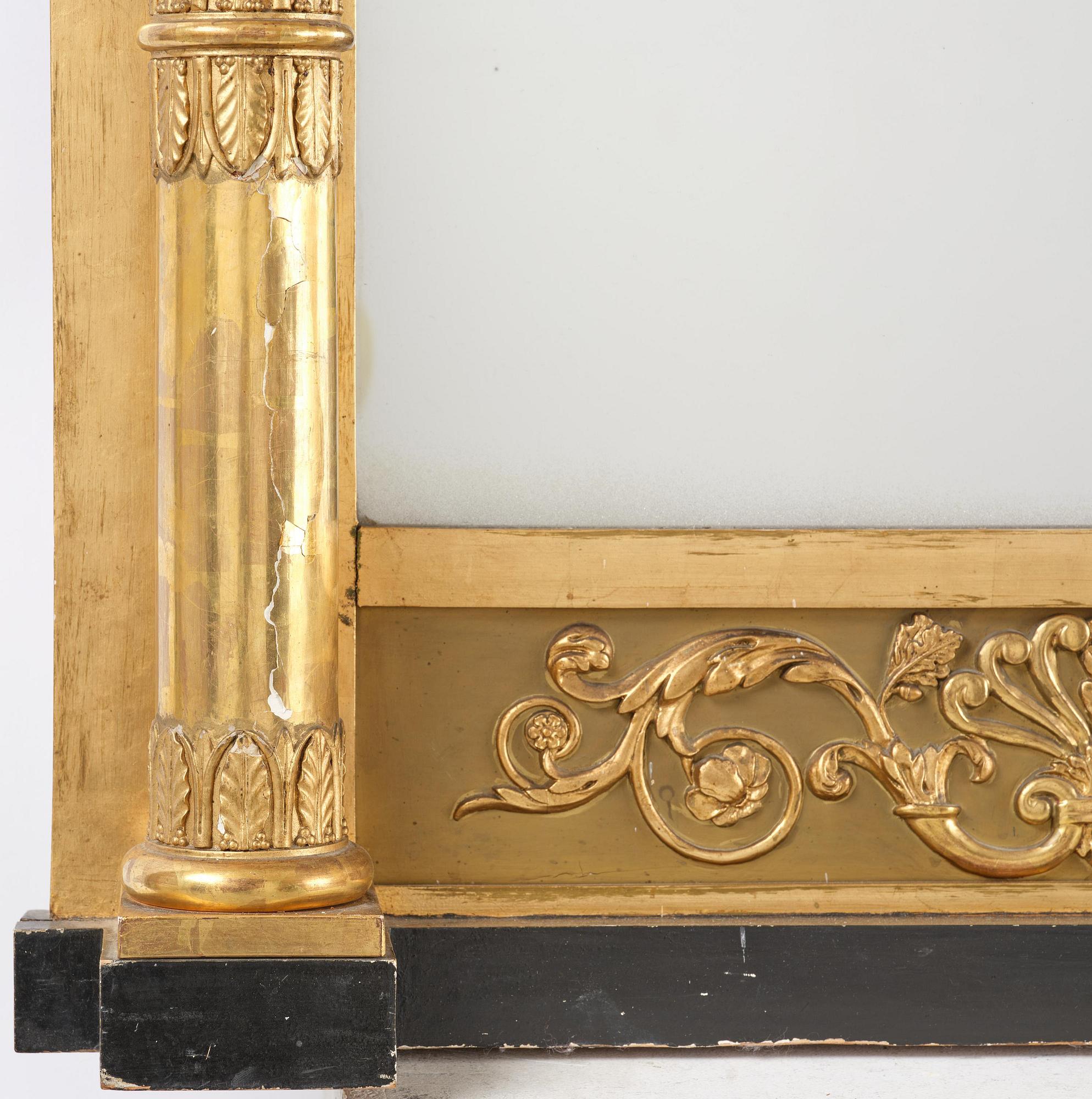 Spegel, av Petter Gustaf Bylander (spegelfabrikör i Göteborg 1811-58), Empire.