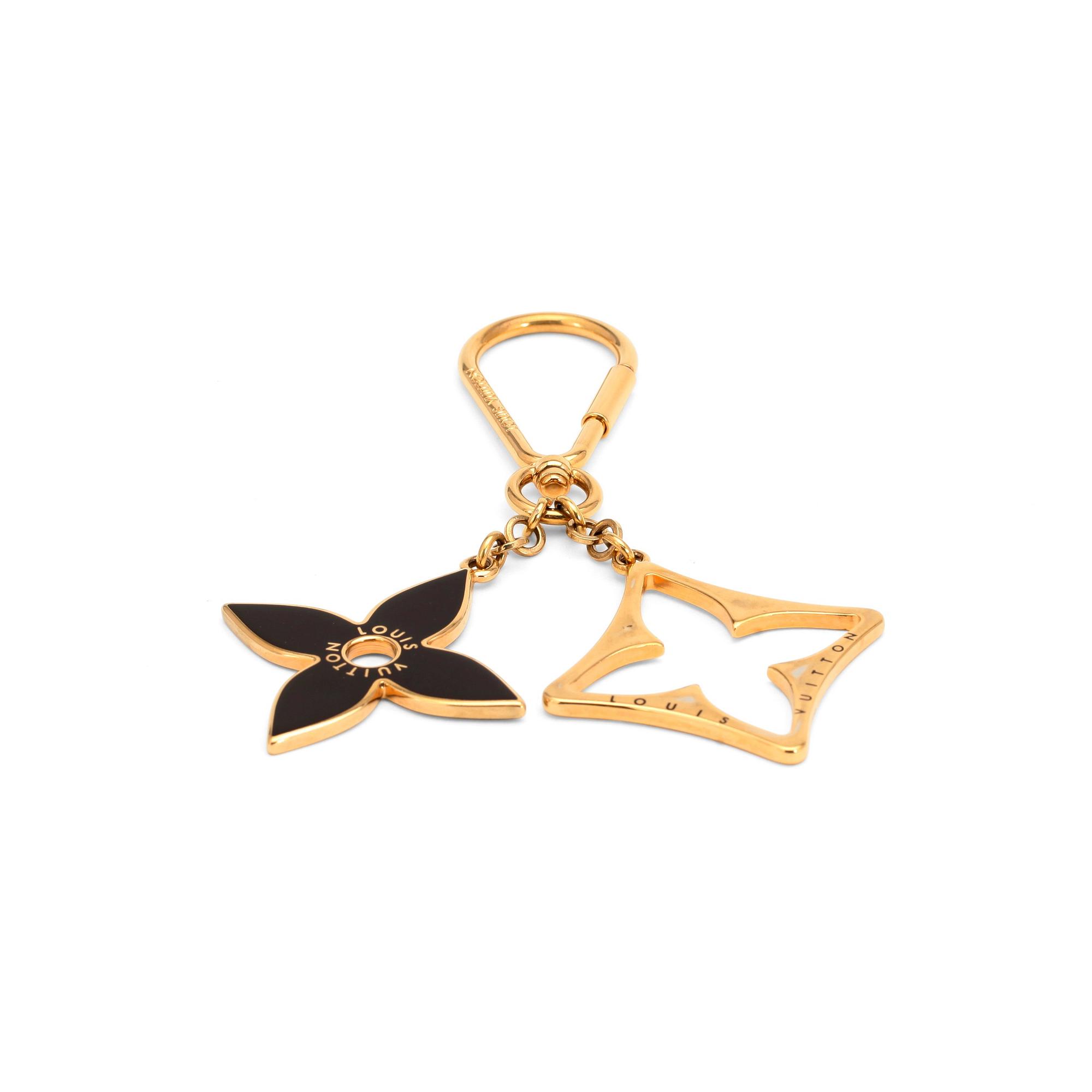 LOUIS VUITTON, a brass and lacquer key ring / bag charm, "Puzzle".