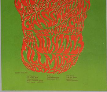 Wes Wilson, concert posters, a pair, San Francisco, 1966.