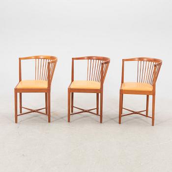 Børge Mogensen, a set of five Ruder Konge mahogany chairs from Sørgeborg Møbelfabrik, Denmark.