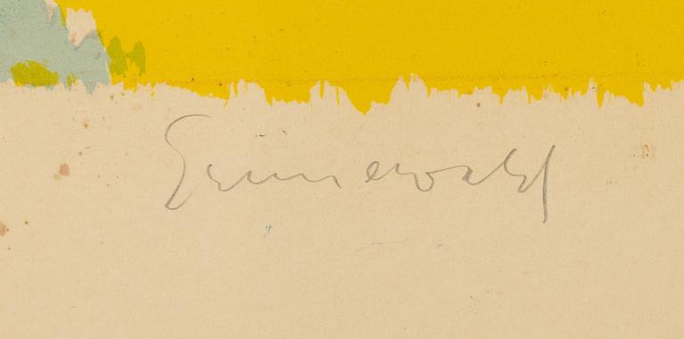Isaac Grünewald, lithograph in colours, signed 8/200.
