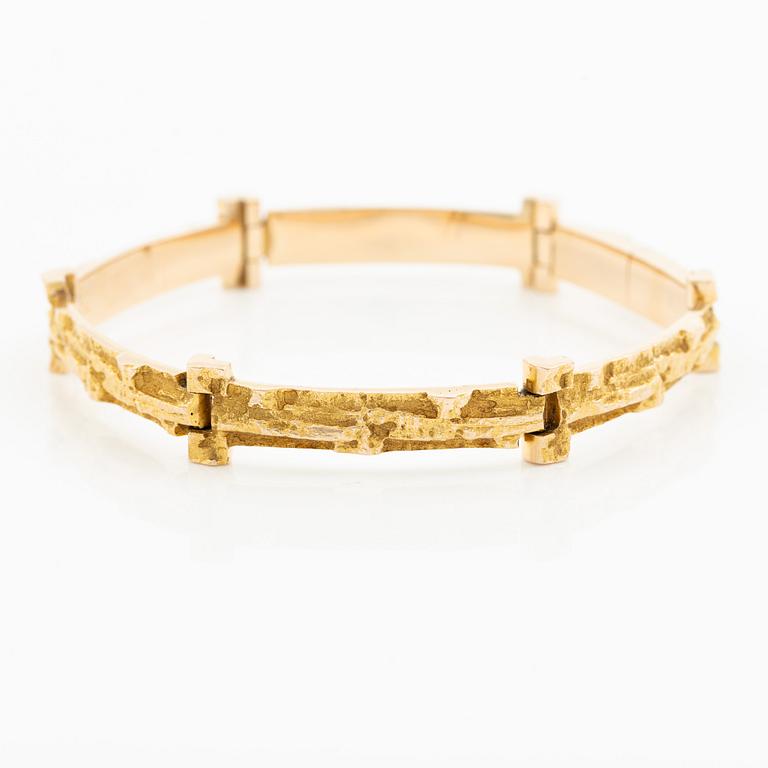 Björn Weckström, Bracelet, "Tundra", 14K gold, Lapponia 1967.