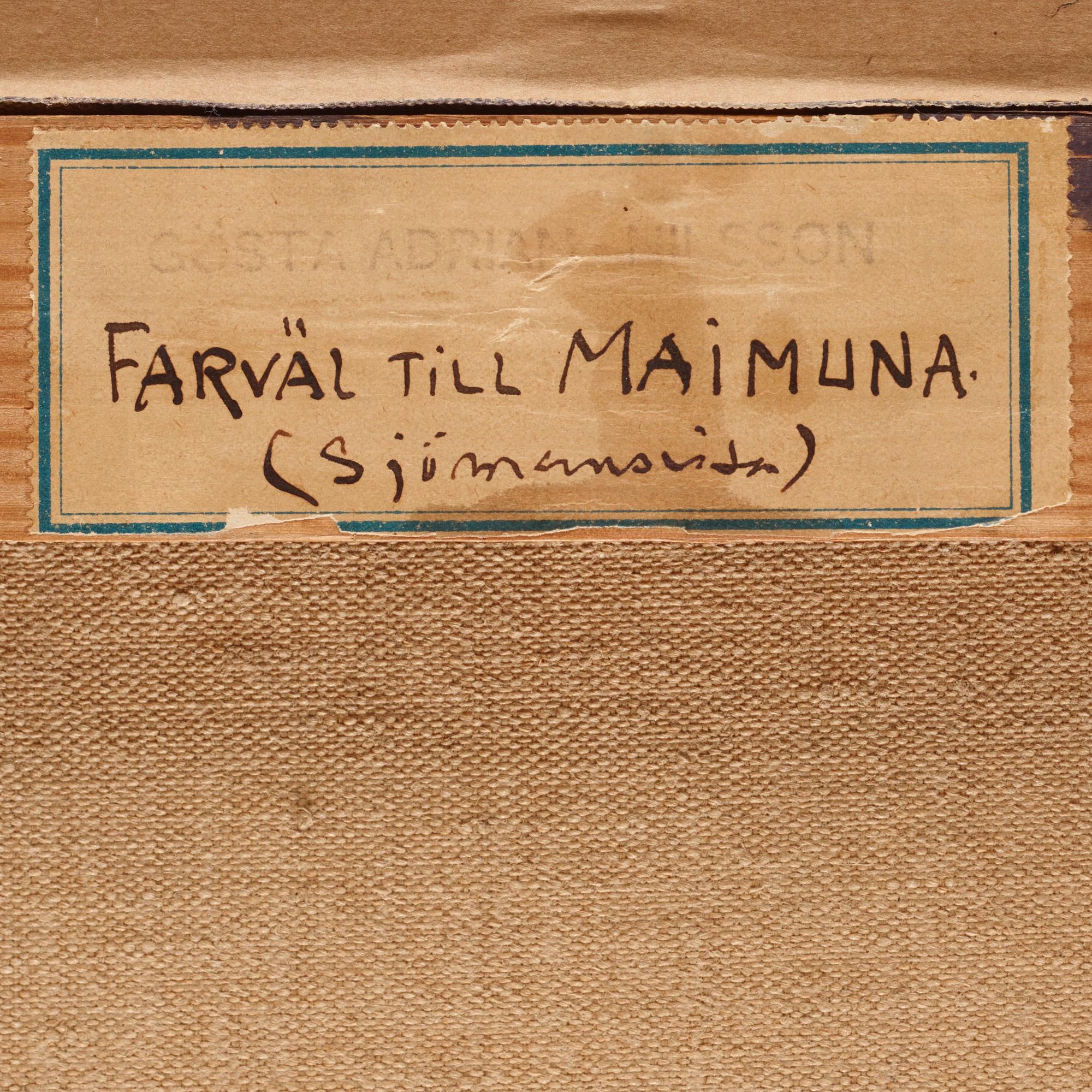 Gösta Adrian-Nilsson, "Farväl till Maimuna (Sjömansvisa)".