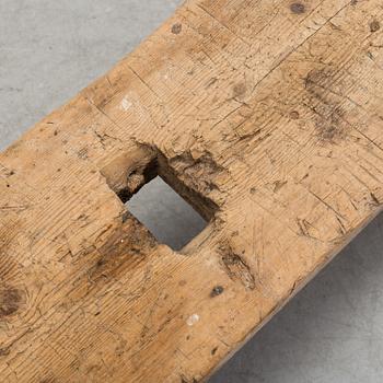 A 18th-/19th century pinewood bench.