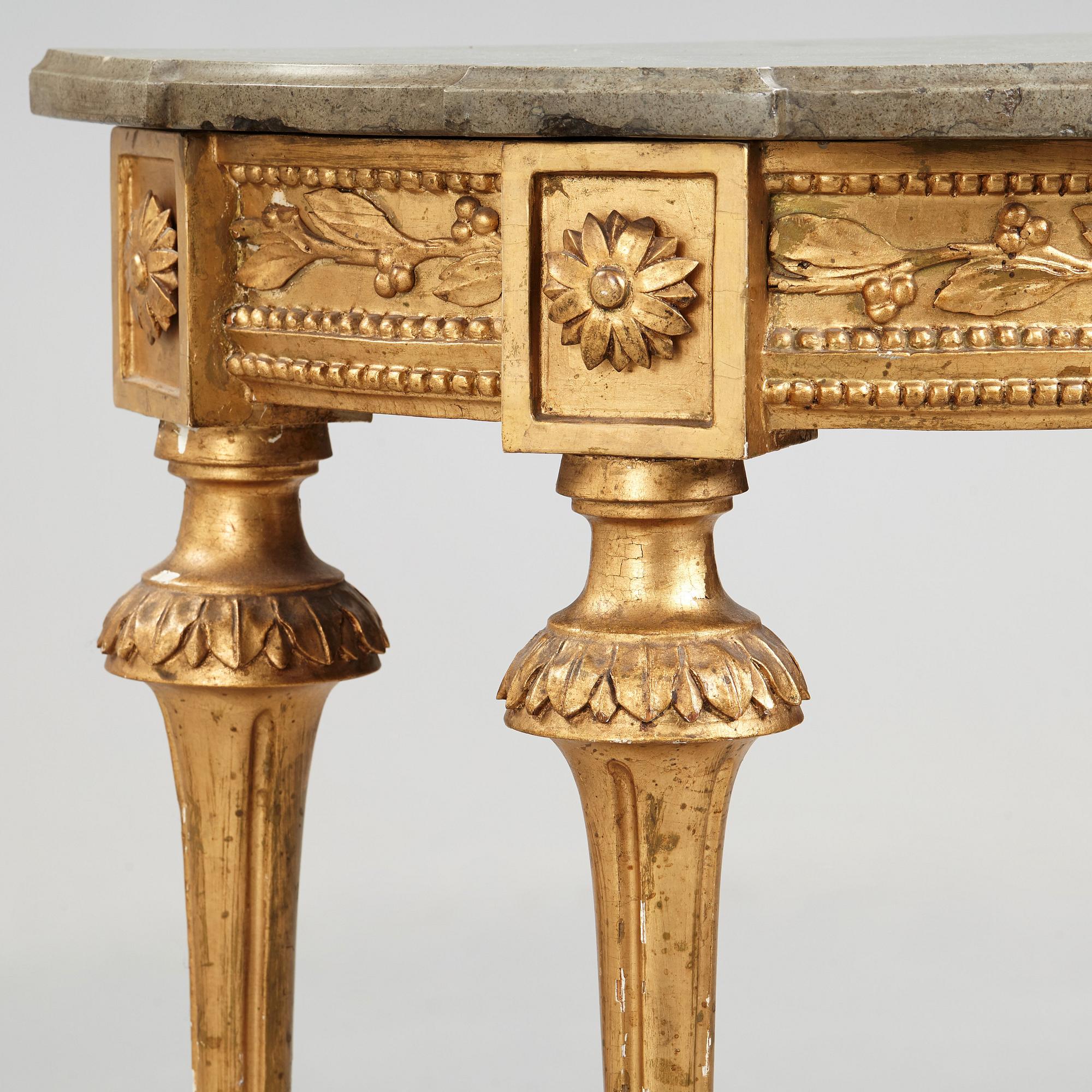 KONSOLBORD, gustavianskt stockholmsarbete, 1700-talets slut.
