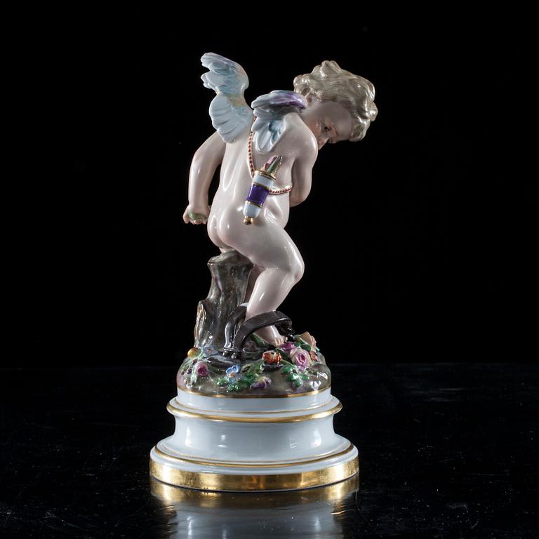 FIGURIN, porslin, Meissen 1800-tal.