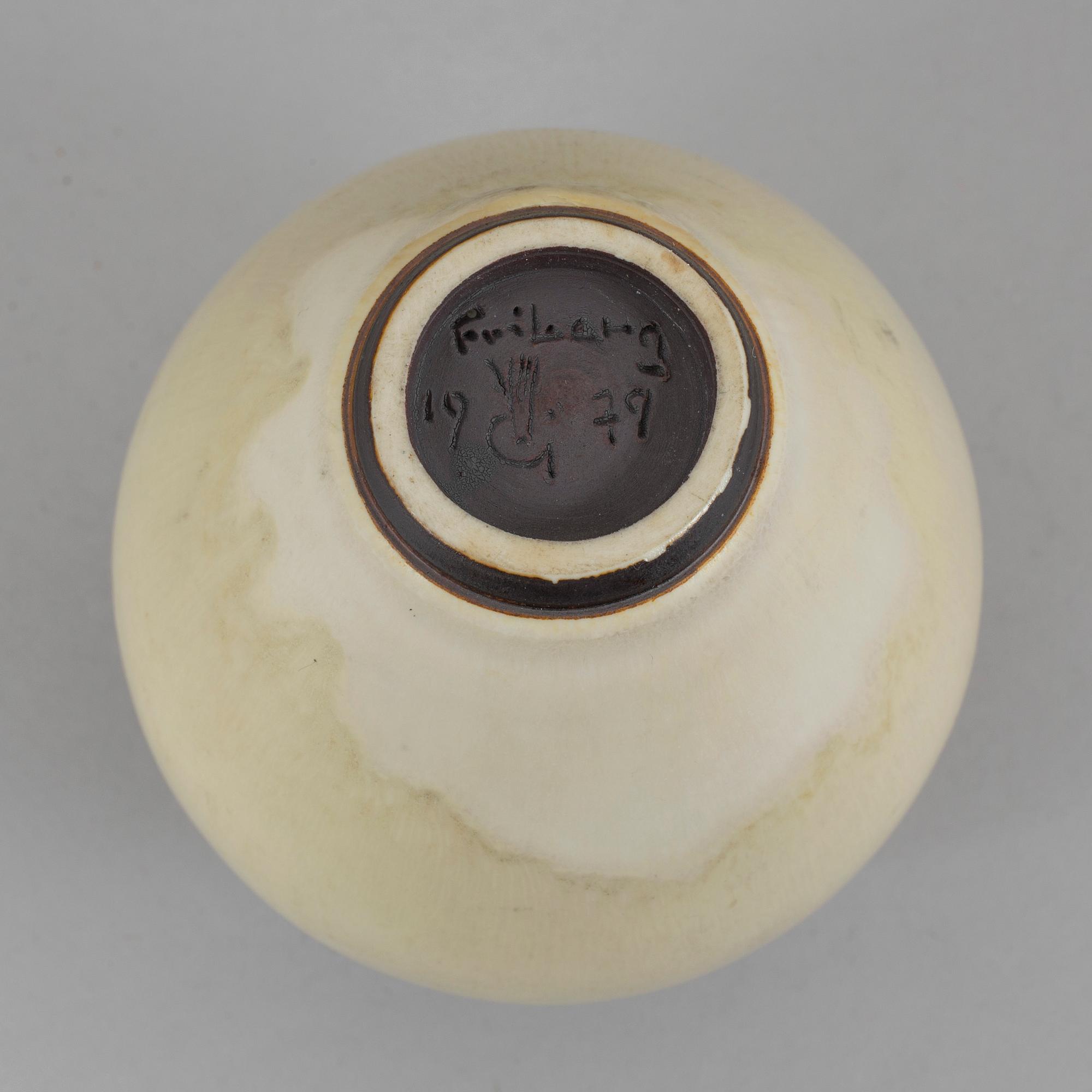 BERNDT FRIBERG, vase, signed and dated 1979.