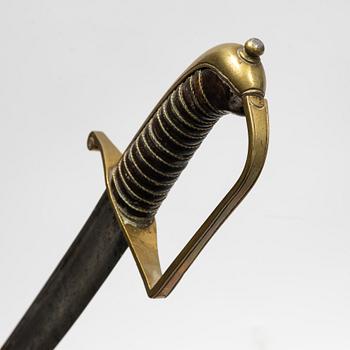 A Swedish sabre end of the 18th Century, with scabbard.