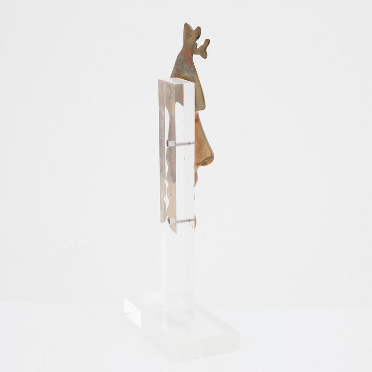 Arman, sculpture, bronze and plexiglass, signed and numbered 89/200.