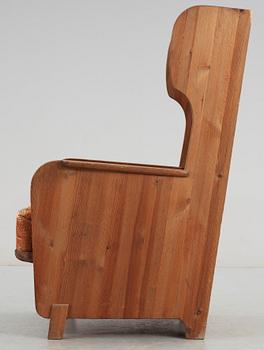 An Axel Einar Hjorth 'Lovö' pine armchair by NK, 1930's.