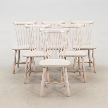 Carl Malmsten, six "Lilla Åland" chairs, Stolab 2006.