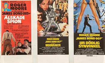 Filmaffischer, 3 st, James Bond.