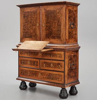 A Swedish late Baroque alder root cabinet.