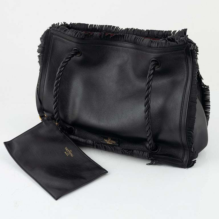 Valentino Garavani, "The Rope Large Fringe Leather Tote Bag".