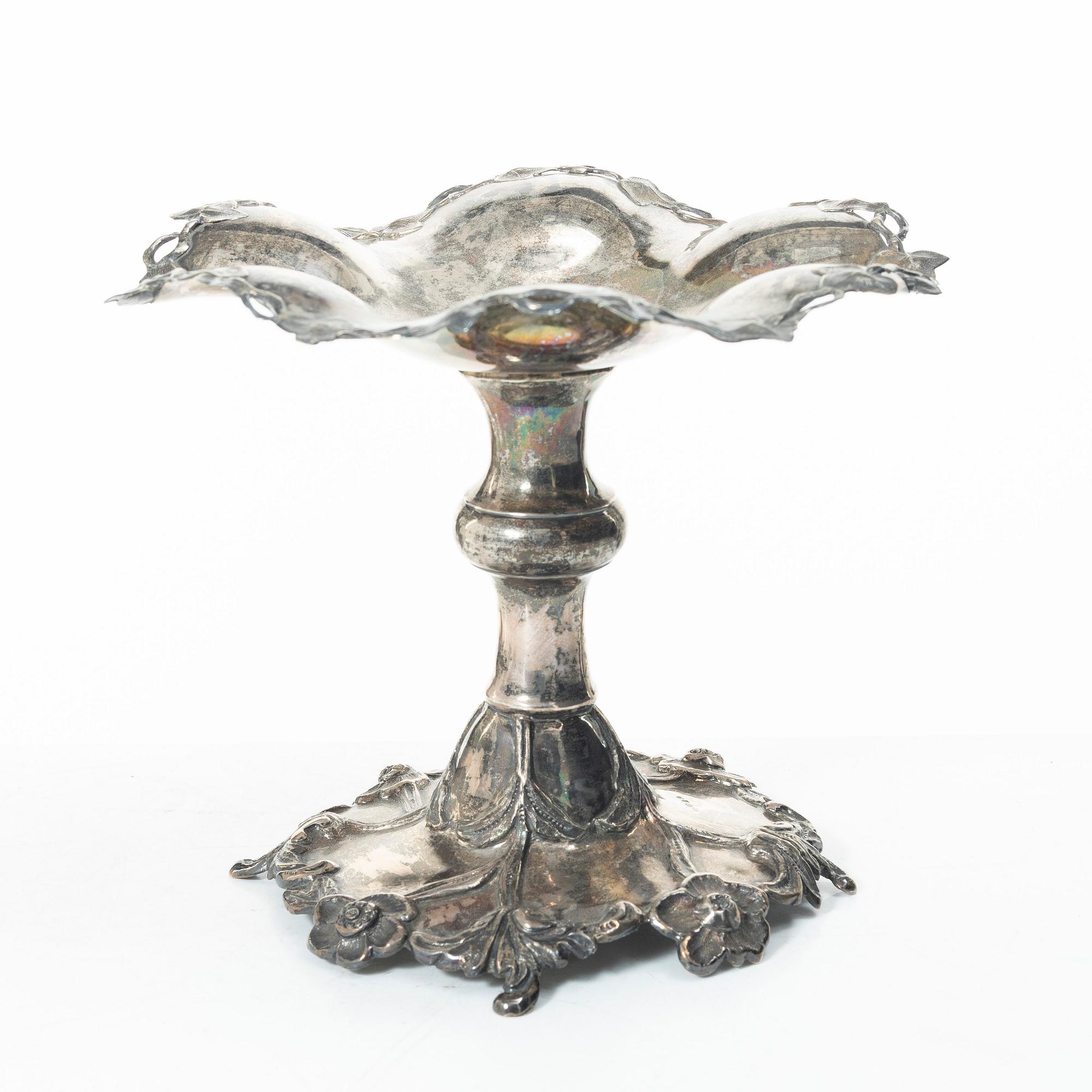 Carl August Löndberg, a silver confectionery bowl, Västervik 1864.
