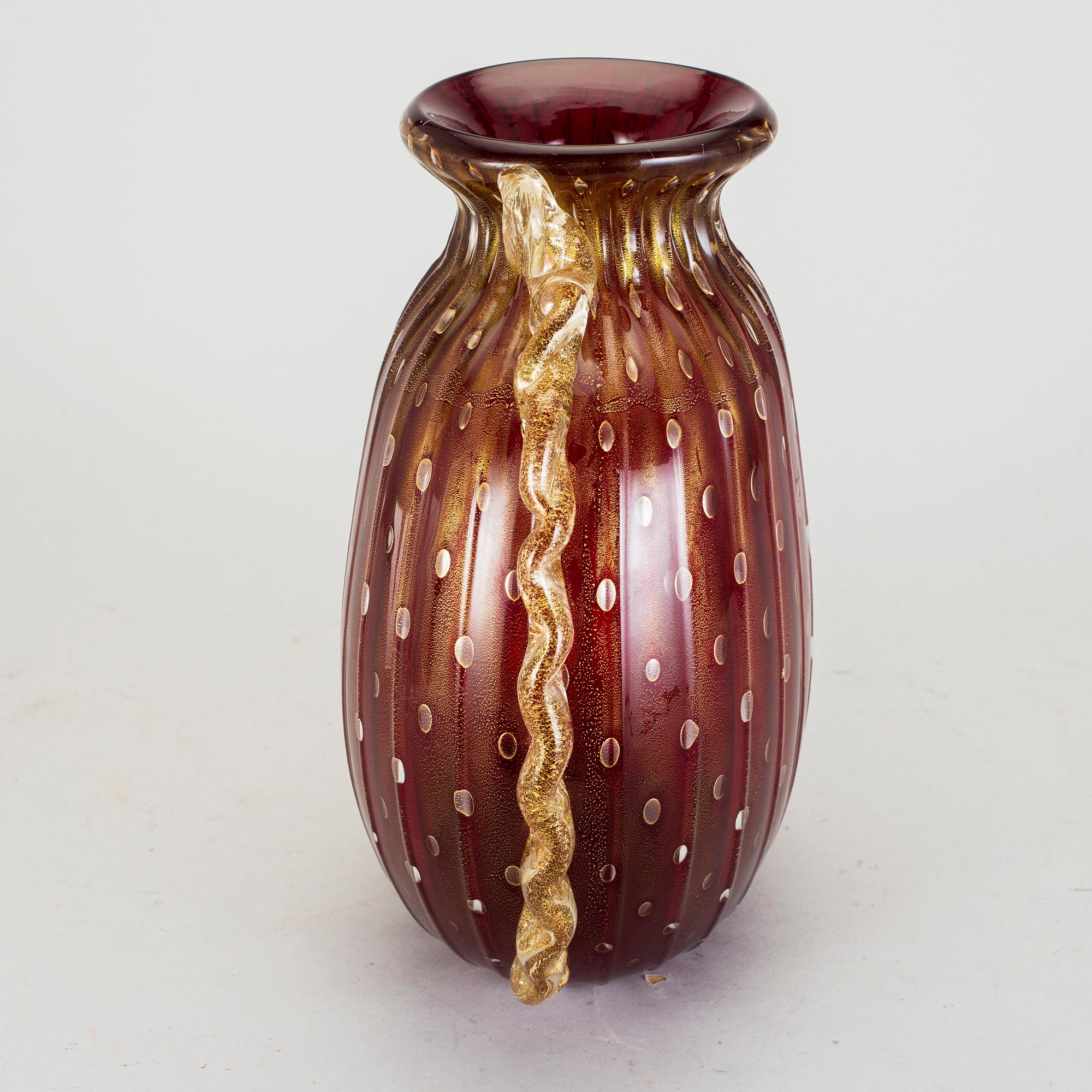VAS, glas, Murano, signerad, 1900-talets mitt.