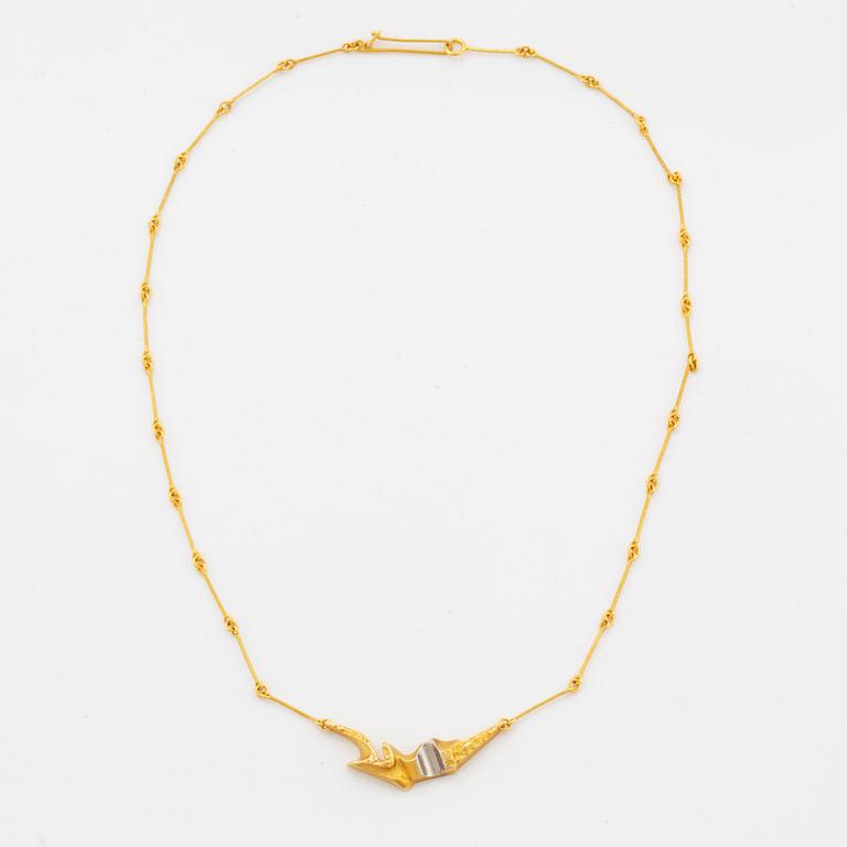 Björn Weckström, 18K gold necklace, Lapponia 1987.