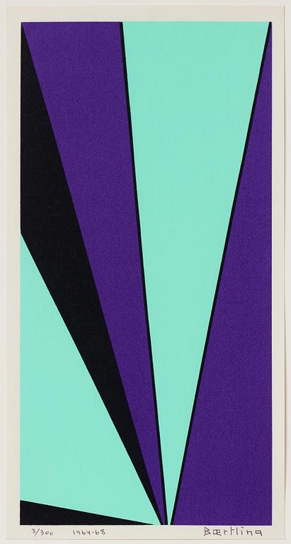Olle Baertling, silkscreen in colours, 1964-68, signed 3/300.