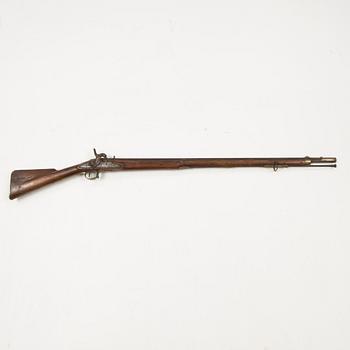 A 18th Century Swedish-British converted percussion gun.