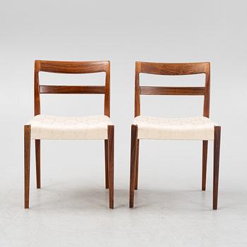 Nils Jonsson, a rosewood dining table with four chairs from Troeds, 1960's(/70's.