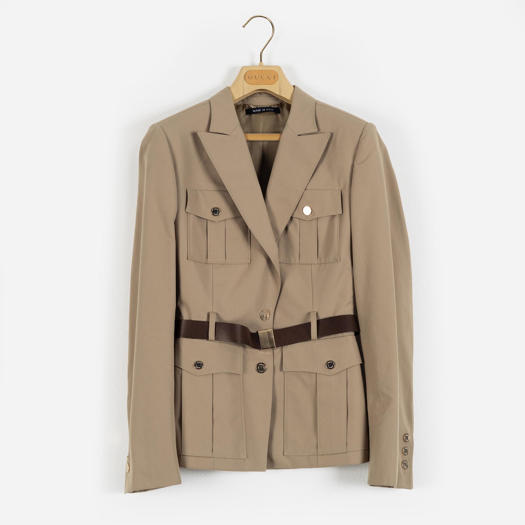 Gucci, a khaki cotton jacket, 2001, Italian size 38.
