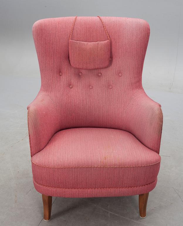 FÅTÖLJ. "Patronen", design Carl Malmsten.