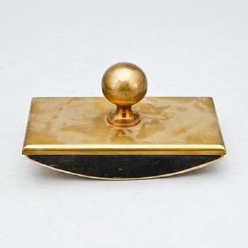 SKRIVSET, 5 delar, mässing, Gusums Bruk.