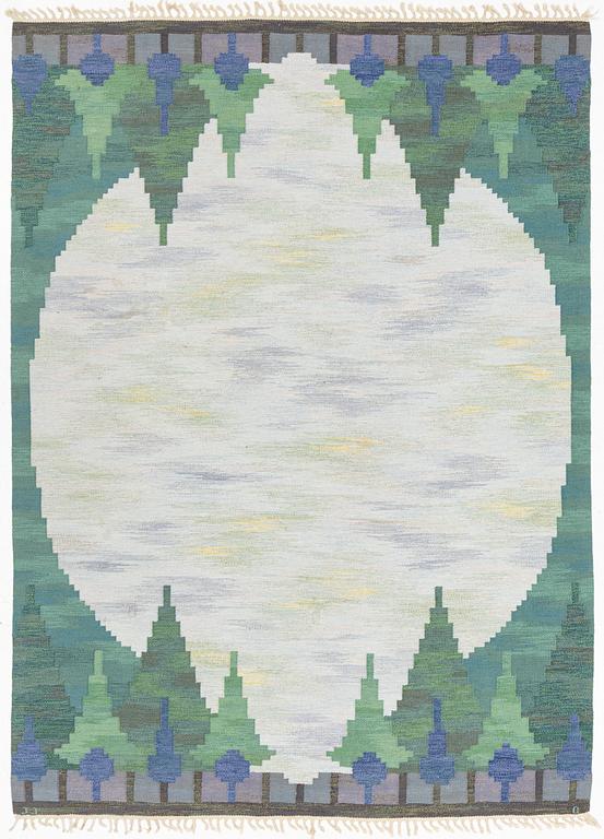 Judith Johansson, a carpet, "Hagen", rölakan, 330 x 240 cm, signed JJ B.