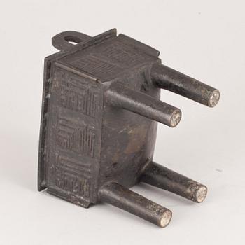 RÖKELSEKAR, brons. Kina. 1800/1900-tal.