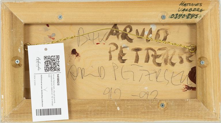 Arvid Pettersen, oil on panel, signed and dated -92 verso.
