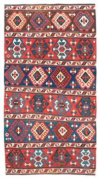 350. SEMI-ANTIQUE CAUCASIAN/PERSIAN KILIM. 334,5 x 176,5 cm.